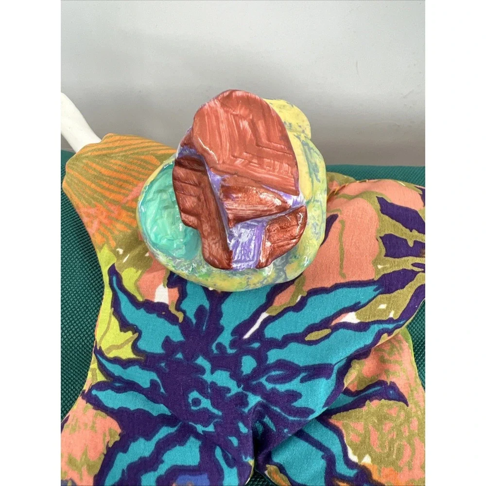 Vintage 1992 Poupee Millet Artist Art Doll Hat Is‎ A House Signed Bean Bag 8